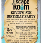 Escape Room Birthday Party Invitations Kids Birthday Party