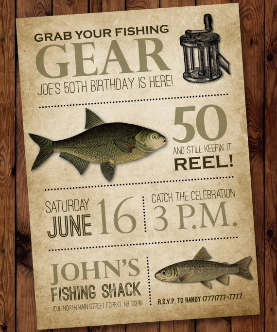 Fishing Invitation Fishing Party Invitation Fishing Birthday 