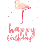Flamingo Birthday Free Printable Birthday Card Greetings Island