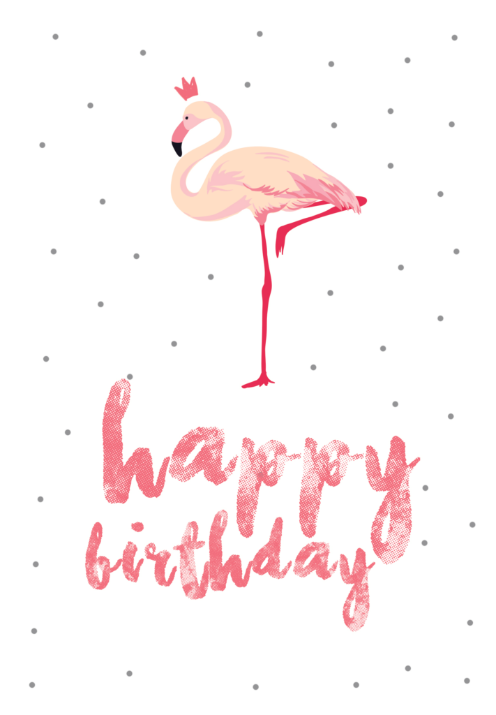 Flamingo Birthday Free Printable Birthday Card Greetings Island 