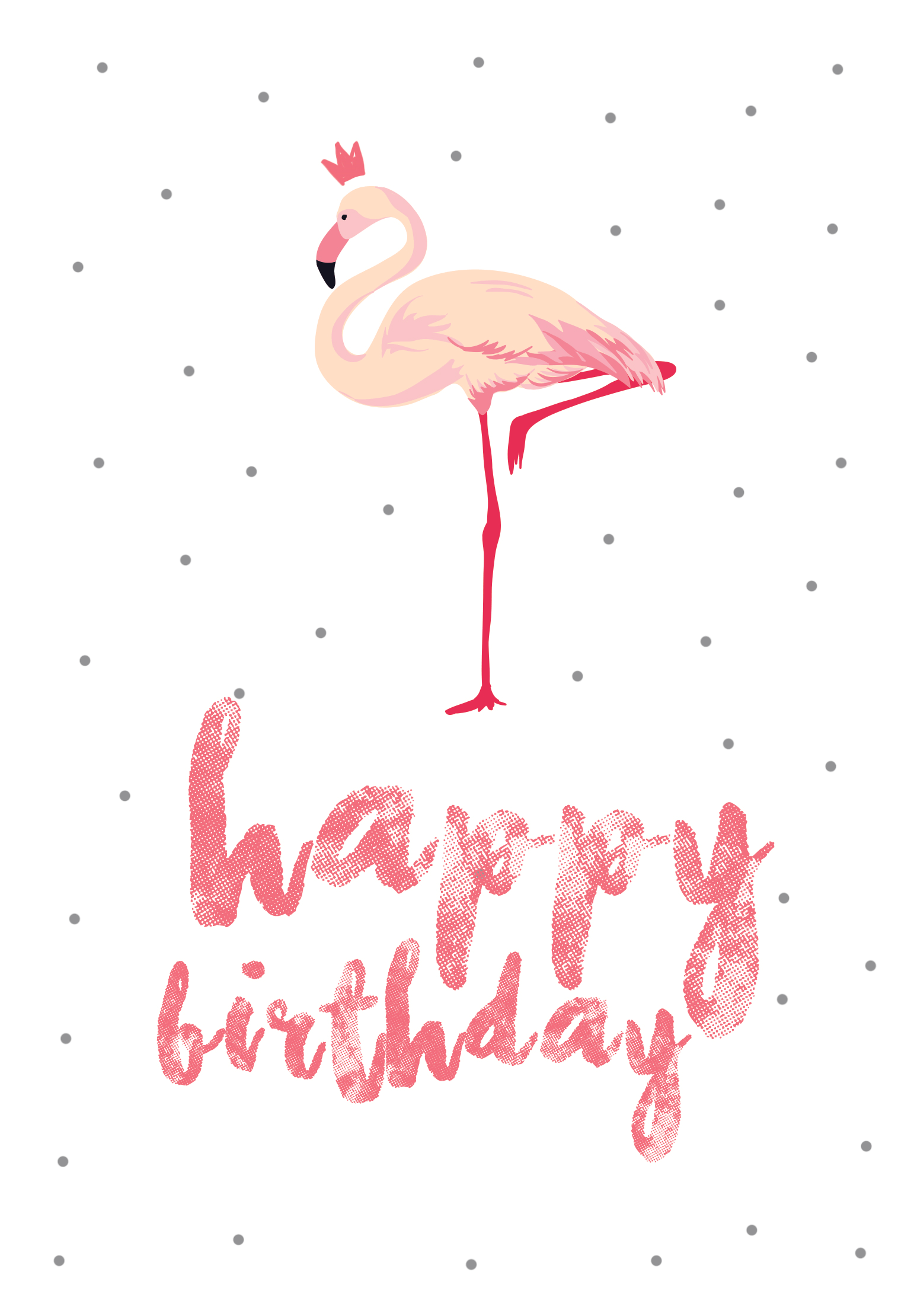 Flamingo Birthday Free Printable Birthday Card Greetings Island