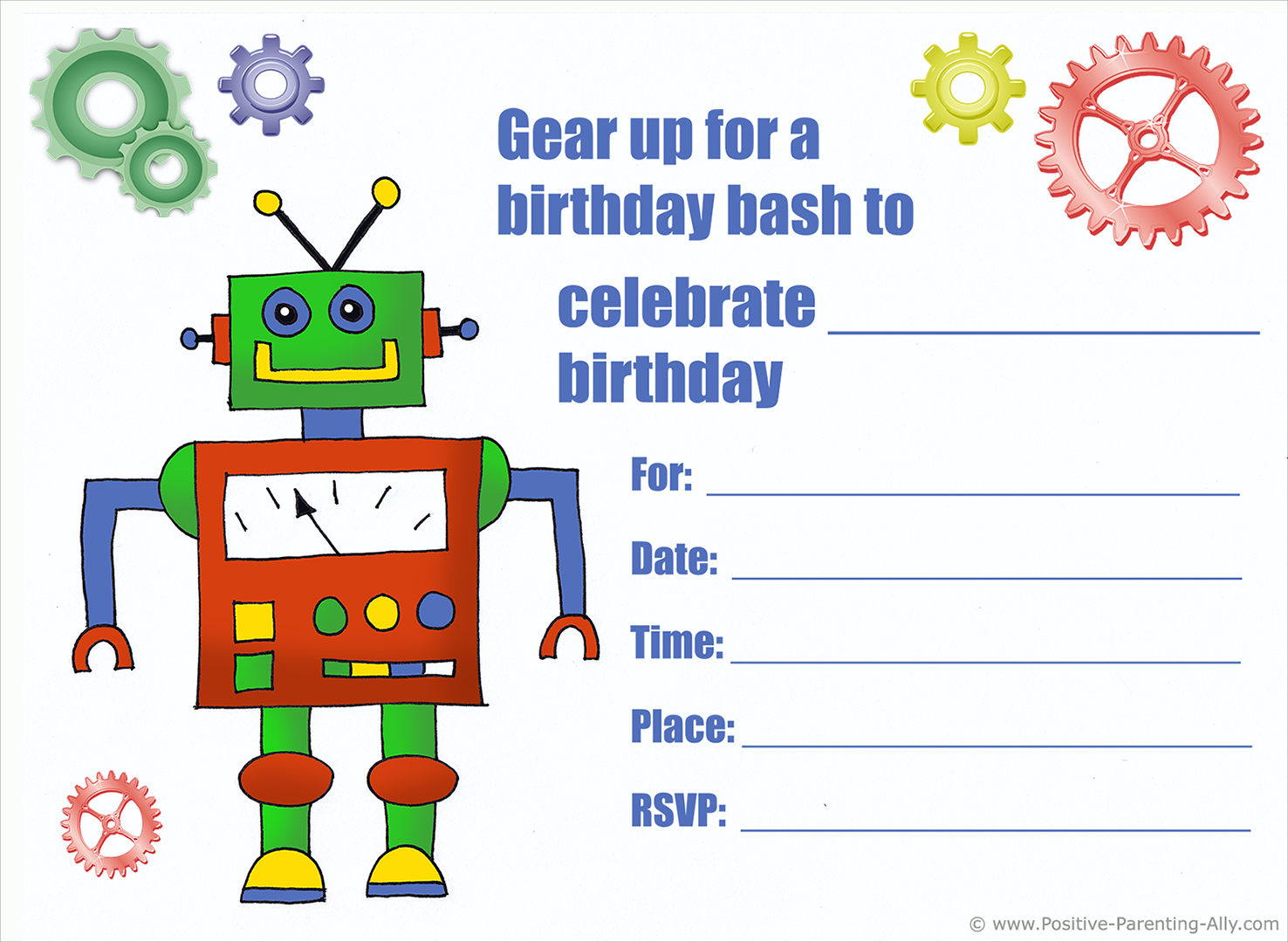 Free Birthday Party Invites For Kids In High Print Quality