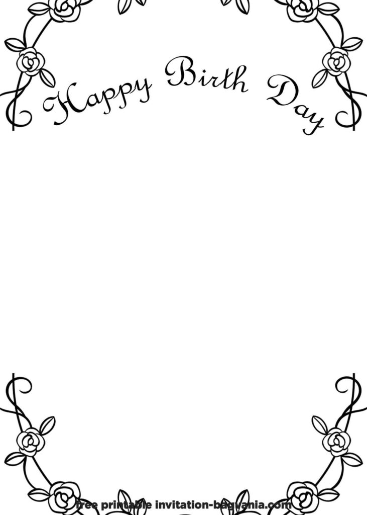 FREE Black And White Birthday Invitation Templates Birthday 