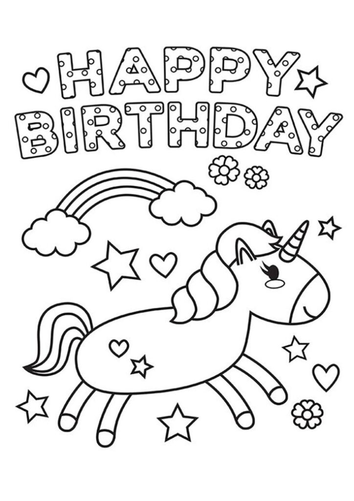 Free Easy To Print Happy Birthday Coloring Pages Happy Birthday 