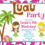 Free Hawaiian Theme Party Invitation Template