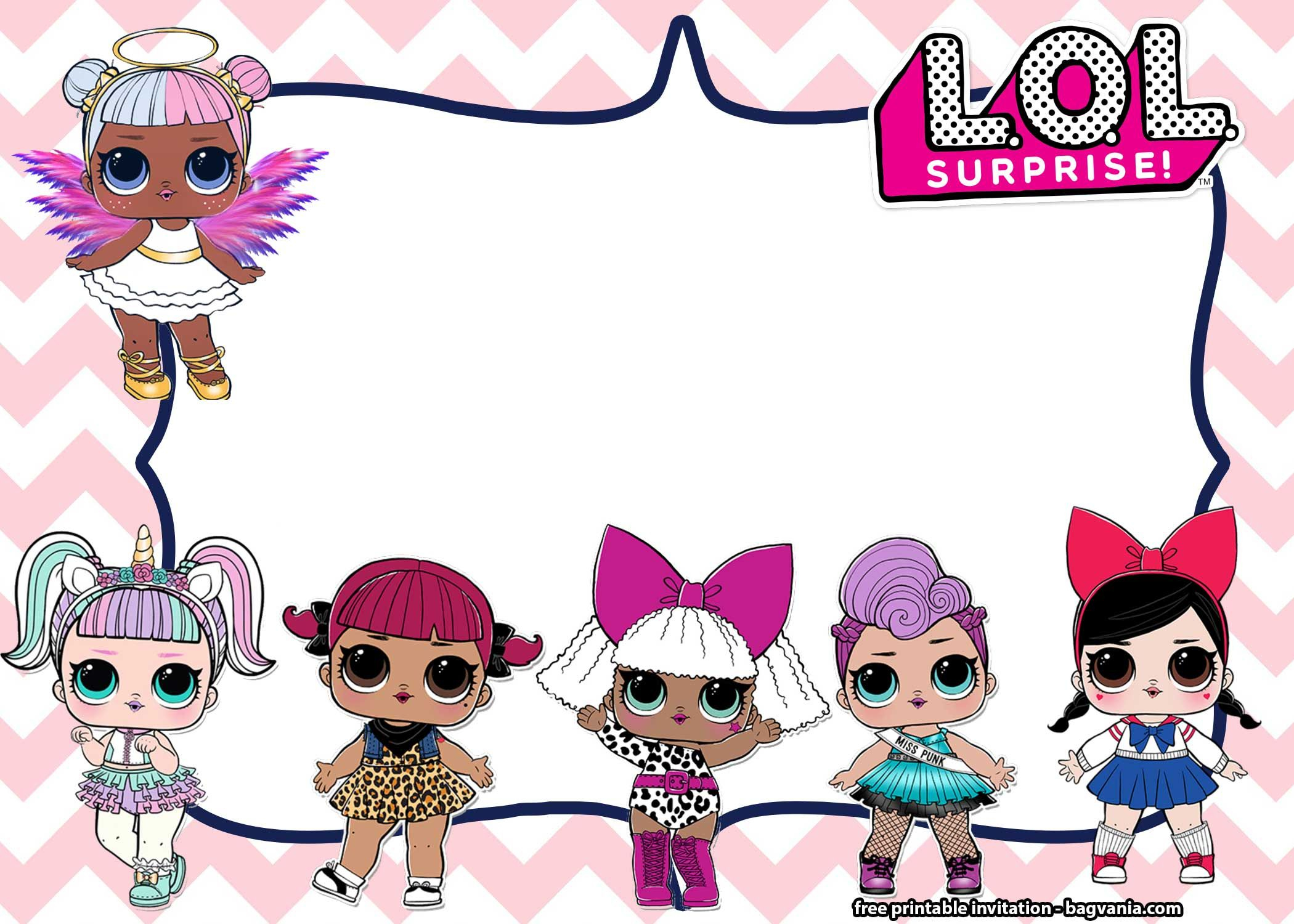 FREE LOL Surprise Dolls Invitation Templates Printable Birthday