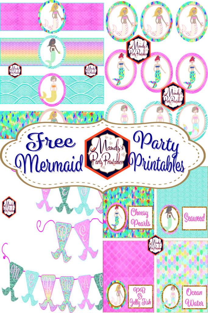 Free Mermaid Birthday Party Printables Mandy s Party Printables