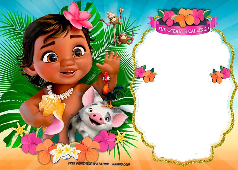 Free Moana Birthday Invitation Template Download Hundreds FREE 