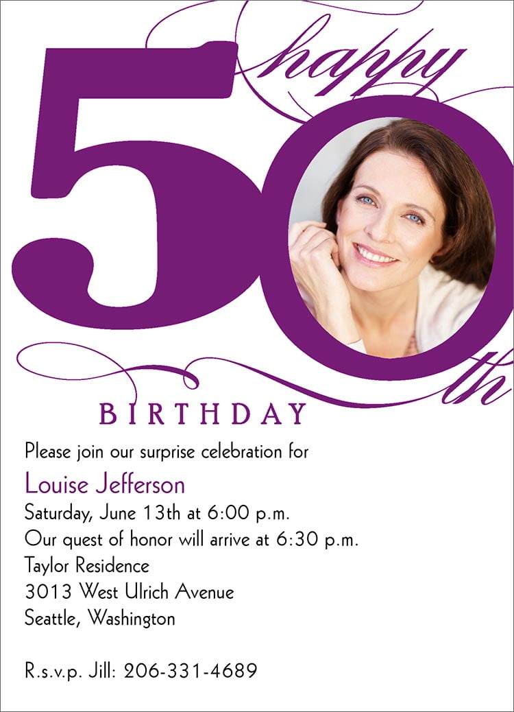 Free Printable 50th Birthday Invitations Templates DREVIO