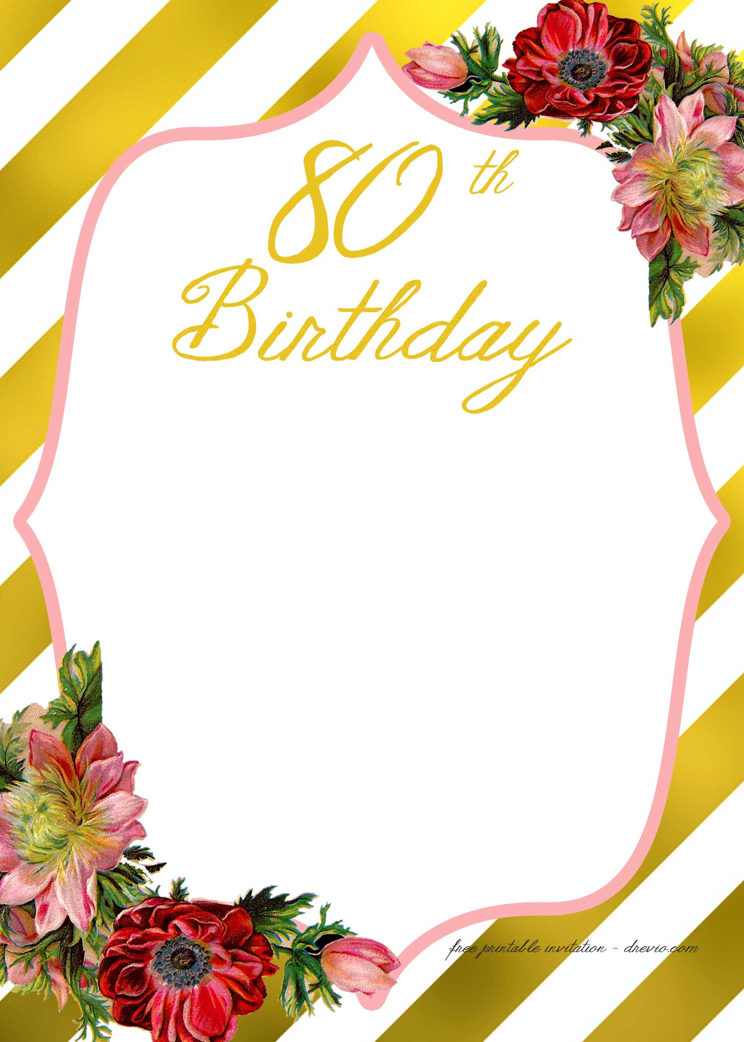 FREE Printable Adult Birthday Invitation Template FREE Printable