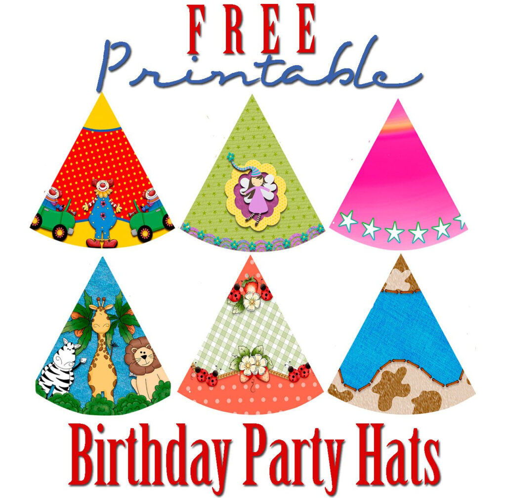 Free Printable Birthday Party Hats Party Hats Party Hat Template 