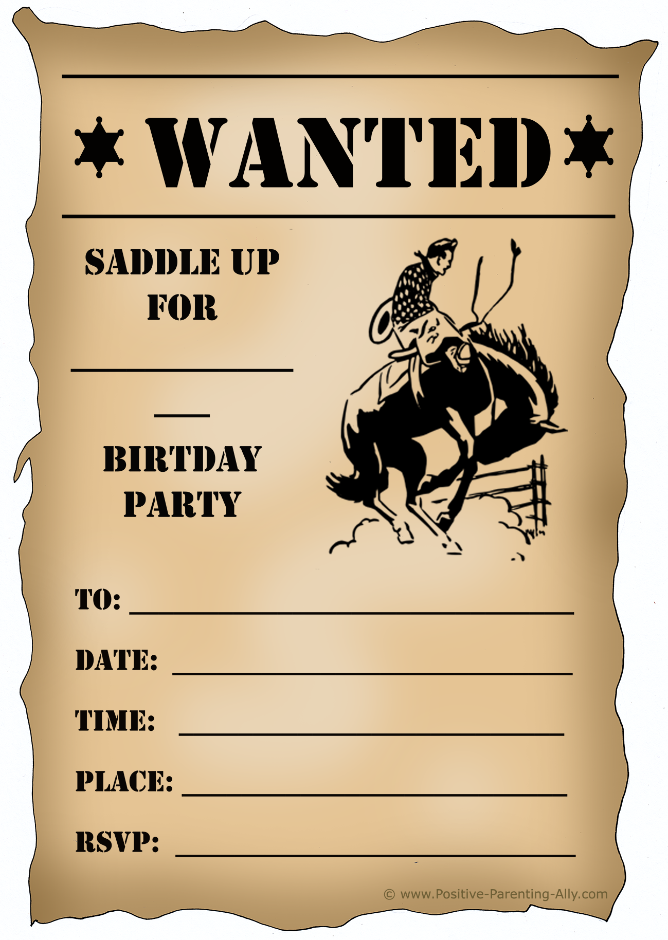 Free Printable Birthday Party Invitations For Kids High Resolution