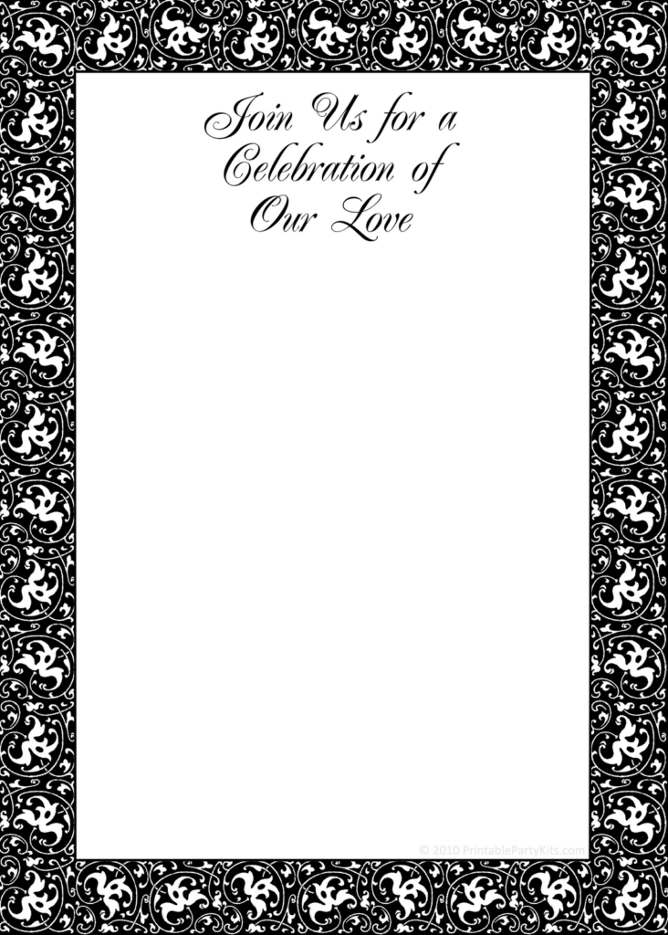 Free Printable Black And White Birthday Invitation