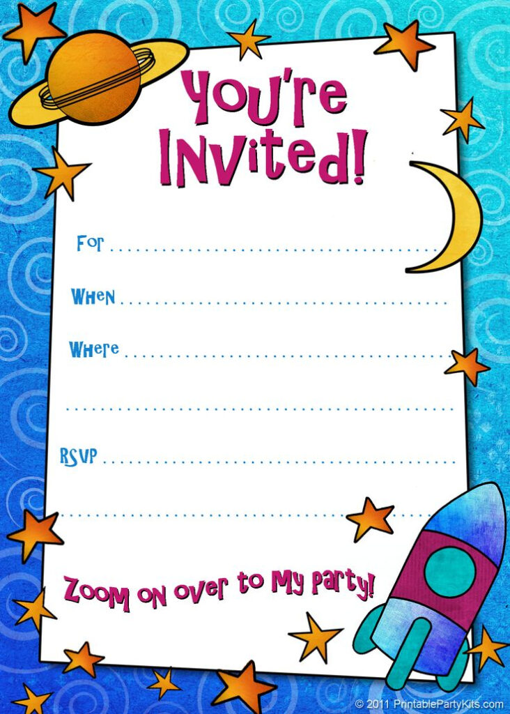 Free Printable Boys Birthday Party Invitations Kids Birthday 