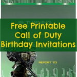 Free Printable Call Of Duty Birthday Invitations Call Of Duty Party