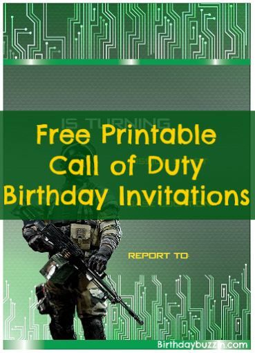Free Printable Call Of Duty Birthday Invitations Call Of Duty Party 