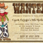 Free Printable Cowboy Birthday Invitations Dolanpedia