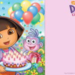 FREE Printable Dora The Explorer Party Invitation Template Party
