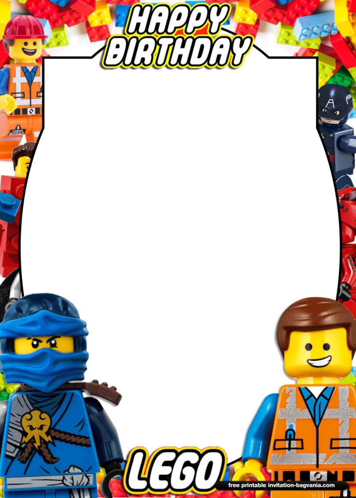 FREE Printable LEGO Birthday Invitation Templates Lego Ninjago 