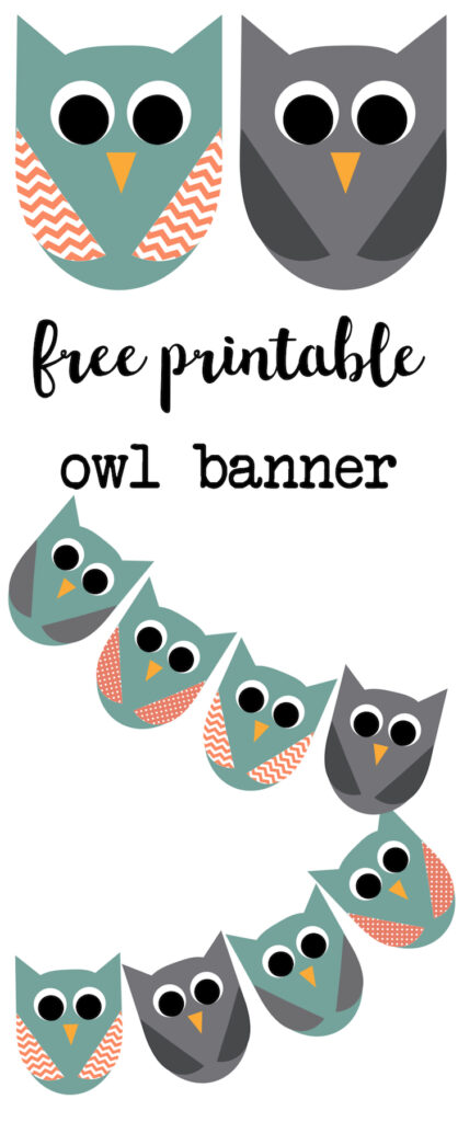 Free Printable Owl Banner Owl Party Paper Trail Design