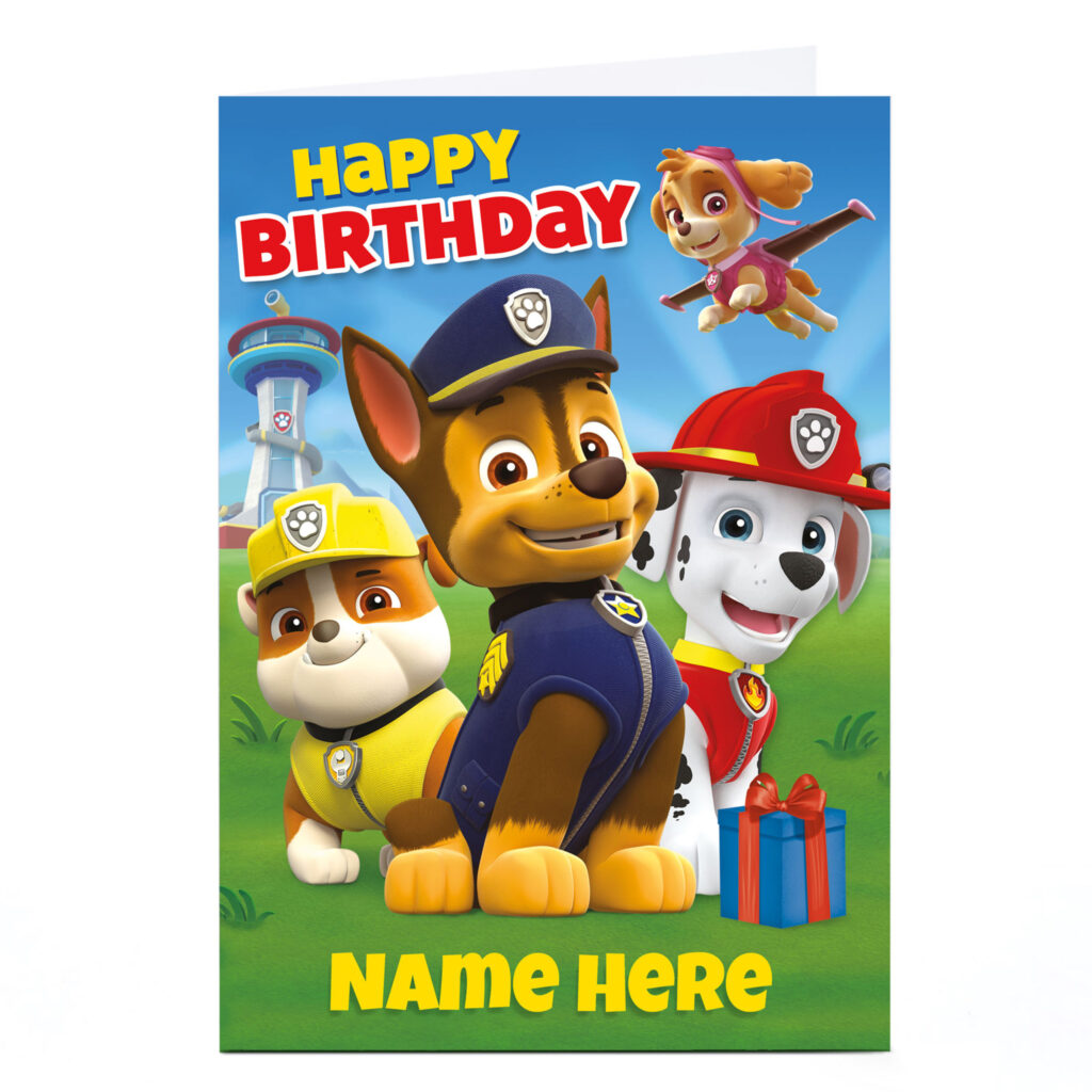 Free Printable Paw Patrol Birthday Card Printable Birthday Cards