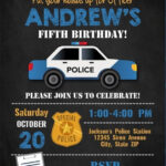 FREE Printable Police Birthday Invitation Template Police Birthday