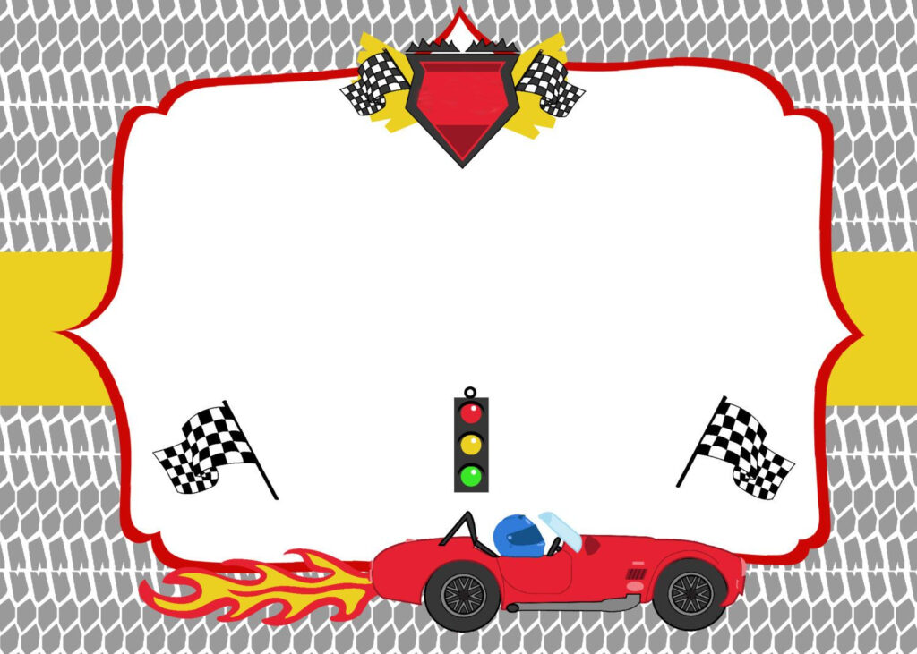 FREE Printable Race Car Birthday Party Invitations Updated Cars 