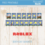 Free Printable Roblox Birthday Banner Birthday Buzzin