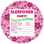 Free Printable Sleepover Party Invitations Hundreds Of Slumber Party