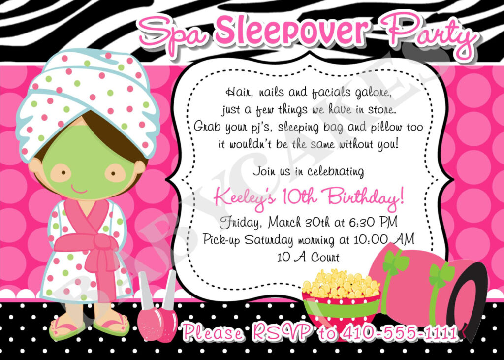 Free Printable Slumber Party Birthday Invitations Dolanpedia