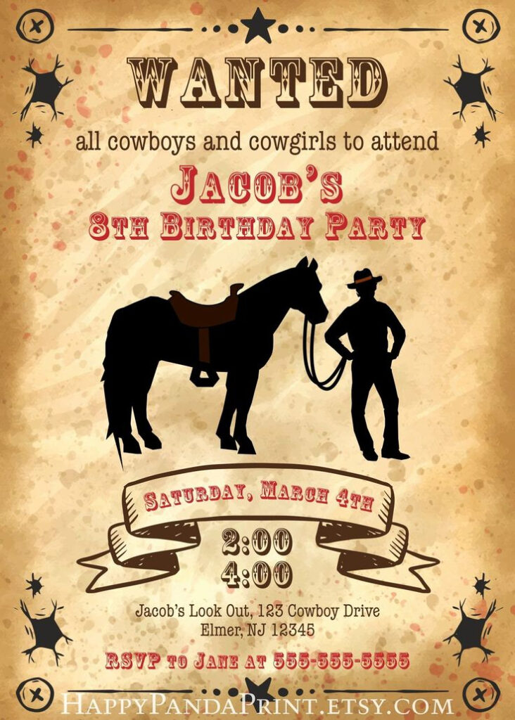 Free Printable Western Birthday Invitation Inspirational Cowboy 