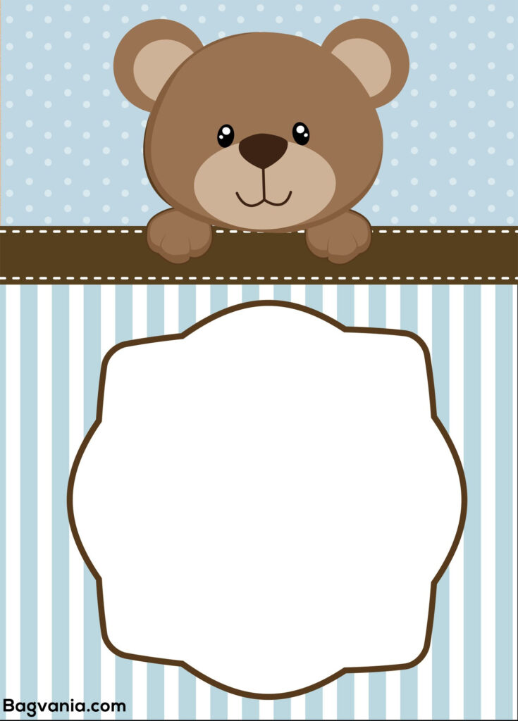 Free Teddy Bear Birthday Invitation Templates FREE Printable Birthday 