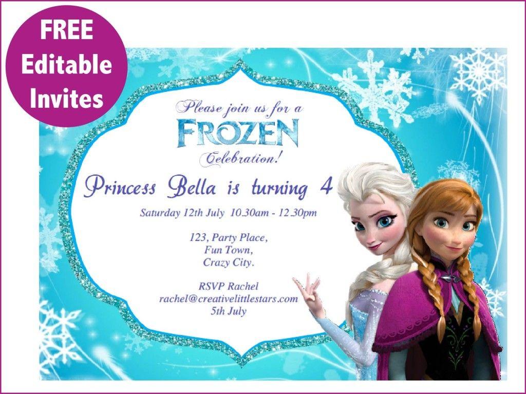 Frozen Free Printable Invitations Templates Free Frozen Invitations