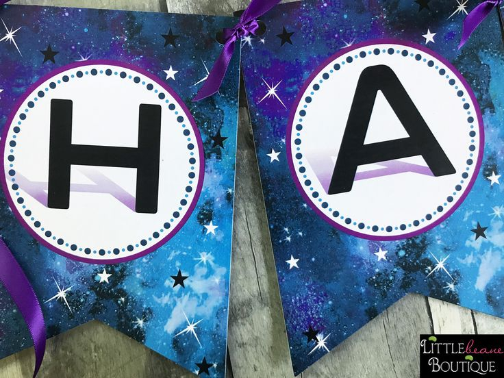 Galaxy Birthday Banner Galactic Banner Galaxy Birthday Party Out Of 