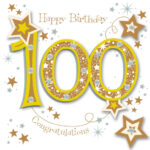 Happy 100th Birthday Handmade Embellished Greeting Card Cards Love