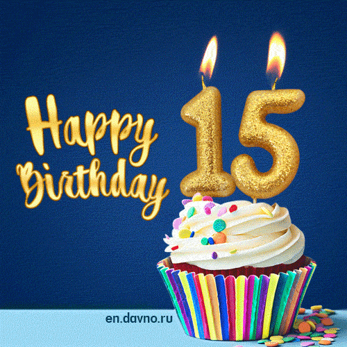 Happy Birthday 15 Years Old Animated Card Download On Funimada