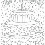 Happy Birthday Adult Coloring Pages In 2020 Coloring Birthday Cards