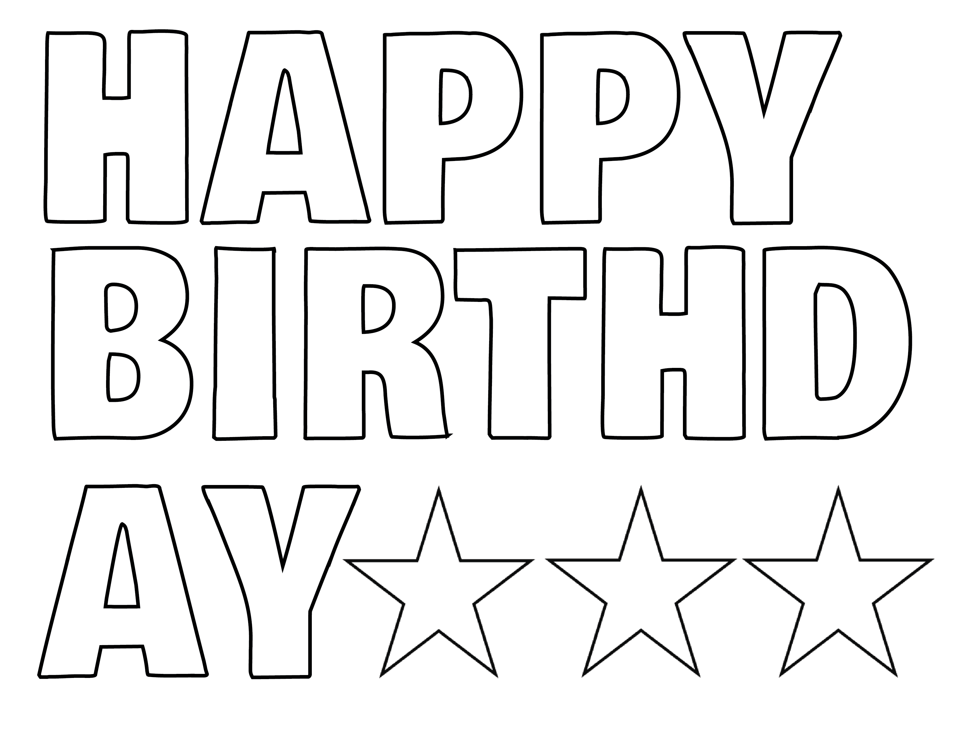 Free Printable Happy Birthday Banner Printable Black And White 2023