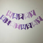 Happy Birthday Banner Purple Banner Purple Ombre Banner Etsy Purple