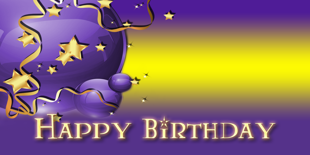 Happy Birthday Banner Star Balloon Purple Vinyl Banners Gatorprints