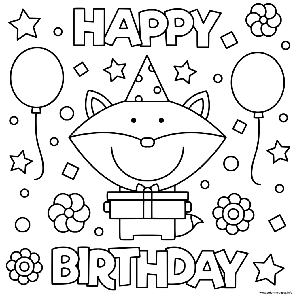 Happy Birthday Boy Coloring Pages Coloring Home