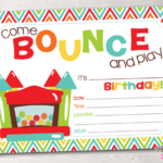 Instant Download Printable Birthday Party Invitation Bounce House