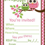 INVITATIONS FOR SLEEPOVER PARTY Sleepover Invitations Slumber Party