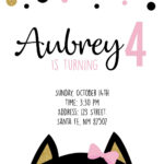 Kitty Cat Birthday Party Invitation Tarjetas Cumplea os Moldes De Caja