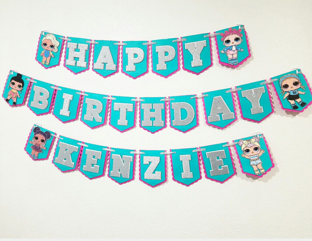 Lol Surprise Dolls Birthday Banner Diy Birthday Banner Surprise 