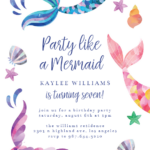 Mermaid Tail Invitaci n De Cumplea os Greetings Island Mermaid