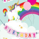 Merry Unicorn Free Birthday Card Greetings Island Unicorn