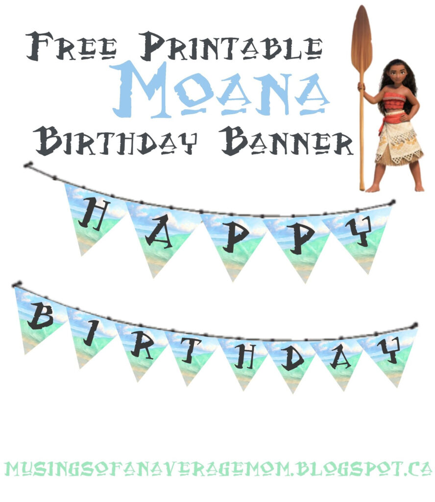 Musings Of An Average Mom Moana Birthday Banner