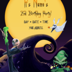 Nightmare Before Christmas Birthday Invitation Templates Editable