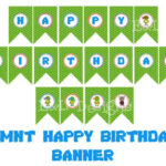 Ninja Turtle Happy Birthday Banner Tortugas Ninjas